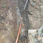 New 1 inch water pipe connection to the city