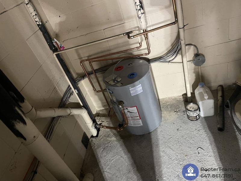 Electric hot water tank installation - Salk Rd, Pickering L1W 4B5